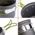 Outdoor cooking set camping 4 Pieces Lightweight Cooking Pot Pan Bowl Set Camping Cookware Mess Kit